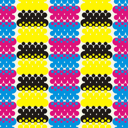 Seamless abstract geometric halftone pattern. Dots texture. Textile rapport.のイラスト素材