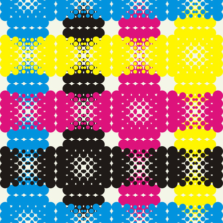 Seamless abstract geometric halftone pattern. Dots texture. Textile rapport.のイラスト素材