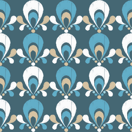 Ethnic boho seamless pattern. Scribble texture. Folk motif. Textile rapport.のイラスト素材