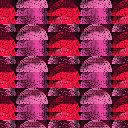 Seamless geometric pattern. The texture of the semicircle. Drops texture. Textile rapport illustration.のイラスト素材