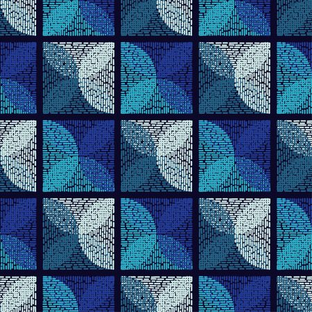 Seamless geometric pattern. The texture of the semicircle. Drops texture. Textile rapport illustration.のイラスト素材