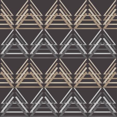 Seamless geometric pattern. The texture of the triangles. Scribble texture. Textile rapport.のイラスト素材