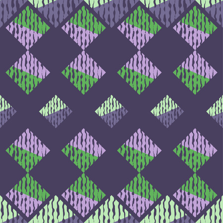 Seamless geometric pattern. Texture of multi-colored squares. Scribble texture. Textile rapport.のイラスト素材