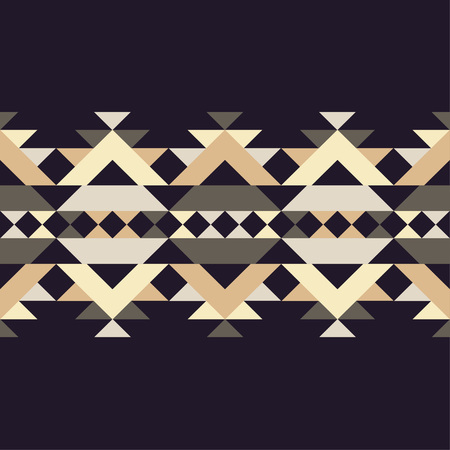 Ethnic boho seamless pattern. Tribal pattern with Folk motif.のイラスト素材