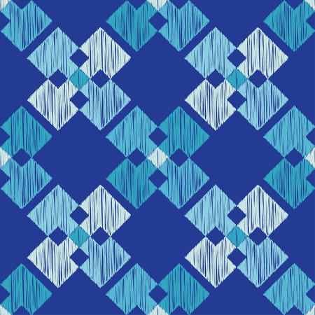 Seamless geometric pattern. Texture of squares. Scribble texture. Textile rapport.のイラスト素材