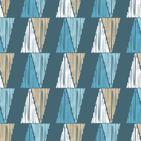 Seamless geometric pattern. The texture of the triangles. Scribble texture. Textile rapport.のイラスト素材