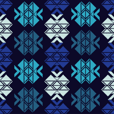 Ethnic boho seamless pattern. Embroidery on fabric. Tribal pattern. Folk motif. Textile rapport.のイラスト素材