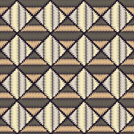 Seamless geometric pattern. The texture of the squares. Knitted texture. Textile rapport.のイラスト素材