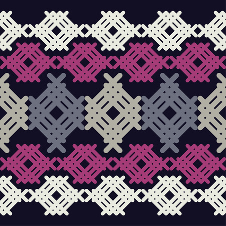 Ethnic boho seamless pattern. Traditional ornament. Geometric background. Folk motif. Textile rapport. Vector illustration.のイラスト素材
