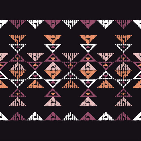 Ethnic boho seamless pattern. Traditional ornament. Geometric background. Tribal pattern.のイラスト素材