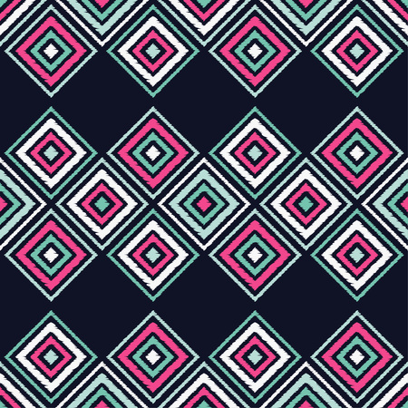 Ethnic boho seamless pattern. Traditional ornament. Geometric background. Folk motif. Textile rapport.のイラスト素材