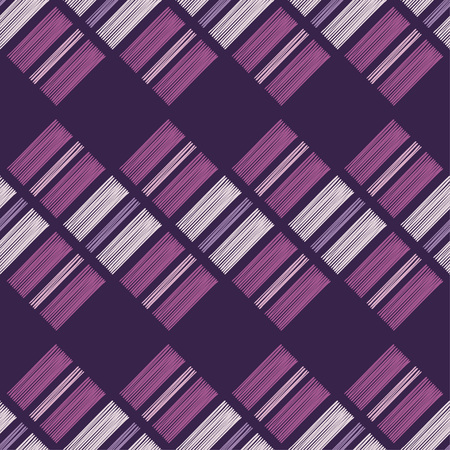 Seamless abstract geometric pattern. The texture of rhombus. Manual hatching. Scribble texture. Textile rapport.のイラスト素材