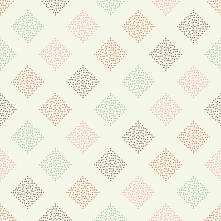 Polka dot seamless pattern. The texture of rhombus. Manual hatching. Geometric background. Scribble texture. Theextile rapport.のイラスト素材