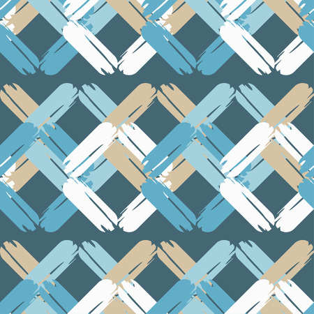 Seamless abstract geometric pattern. The texture of rhombus. Brushwork. Hand hatching. Scribble texture. Textile rapport.のイラスト素材