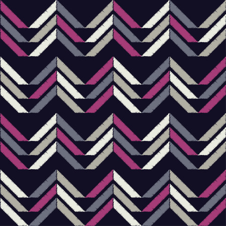 Seamless abstract geometric pattern. The texture of the zigzag. Brushwork. Hand hatching. Scribble texture. Textile rapport.のイラスト素材