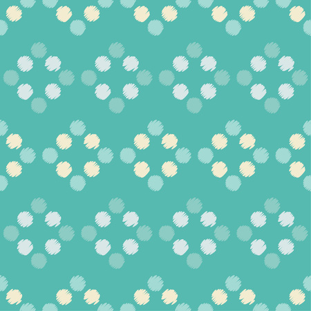 Polka dot seamless pattern. Hand hatching. Brushwork. Geometric background. Scribble texture. Theextile rapport.のイラスト素材