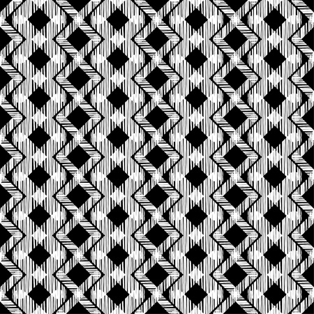 Ethnic boho seamless pattern. Hand hatching. Traditional ornament. Geometric background. Folk motif. Textile rapport.のイラスト素材