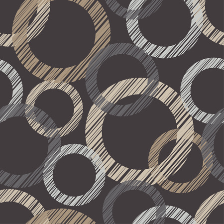 Polka dot seamless pattern. Hand hatching. Brushwork. Geometric background. Scribble texture. Theextile rapport.のイラスト素材