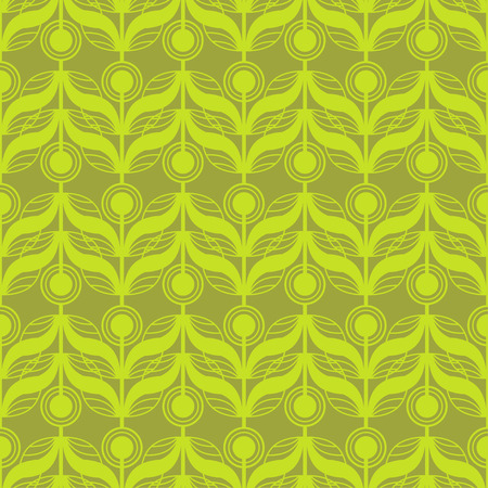 Seamless background with decorative leaves. Flower mosaic. Textile rapport.のイラスト素材