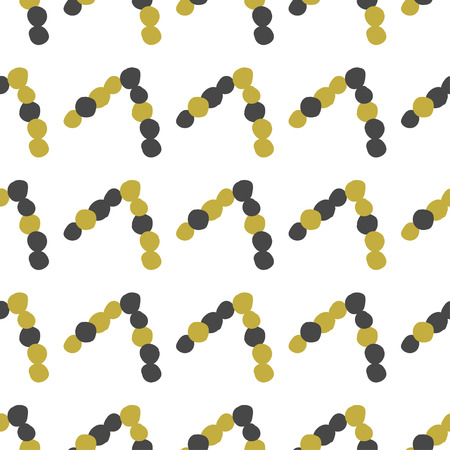 Polka dot seamless pattern. Hand hatching. Brushwork. Geometric background. Scribble texture. Theextile rapport.のイラスト素材