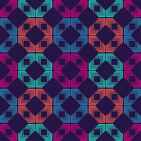 Seamless abstract geometric pattern. Texture of strips and rhombuses. Textile rapport.のイラスト素材