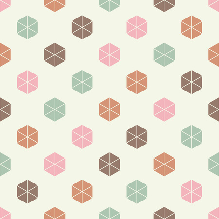 Seamless abstract geometric pattern. Hexagons texture. Textile rapport.のイラスト素材