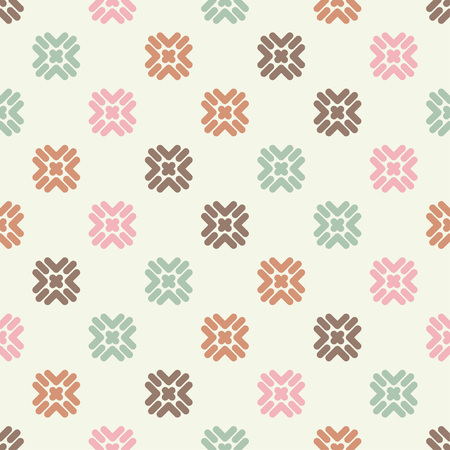 Seamless abstract geometric pattern. Mosaic texture. Textile rapport.のイラスト素材