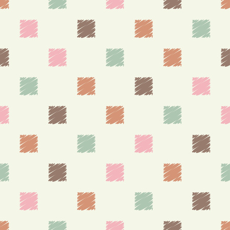 Seamless abstract geometric pattern. The texture of rhombus. Brushwork. Hand hatching. Textile rapport.のイラスト素材