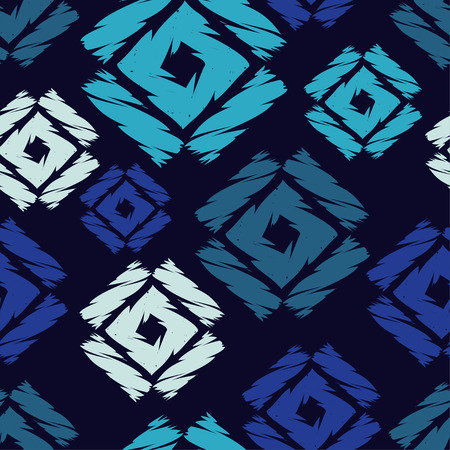 Seamless abstract geometric pattern. Mosaic texture. Brushwork. Hand hatching. Textile rapport.のイラスト素材