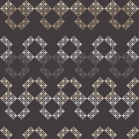 Seamless abstract geometric pattern. Mosaic texture. Cross-stitch. Textile rapport.