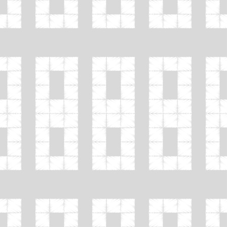 Seamless abstract geometric pattern. The pattern of pixels. Mosaic texture. Brushwork. Hand hatching. Scribble texture. Textile rapport.のイラスト素材