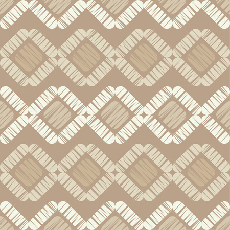 Seamless abstract geometric pattern. Mosaic texture. Brushwork. Hand hatching. Scribble texture. Textile rapport.のイラスト素材