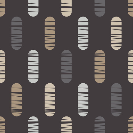 Seamless abstract geometric pattern. Mosaic texture. Brushwork. Hand hatching. Scribble texture. Textile rapport.のイラスト素材