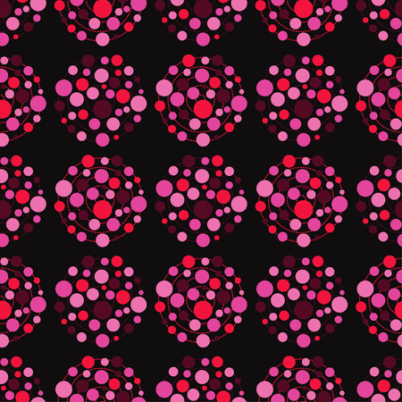 Polka dot seamless pattern. Geometric background. Illustration with balloons. Theextile rapport.のイラスト素材