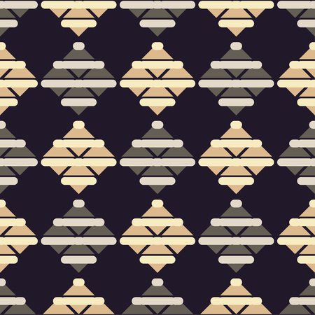 Seamless abstract geometric pattern. Mosaic texture. Brushwork. Hand hatching. Scribble texture. Textile rapport.のイラスト素材