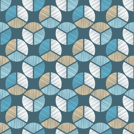 Polka dot seamless pattern. Geometric background. Brushwork. Hand hatching. Scribble texture. Theextile rapport.のイラスト素材