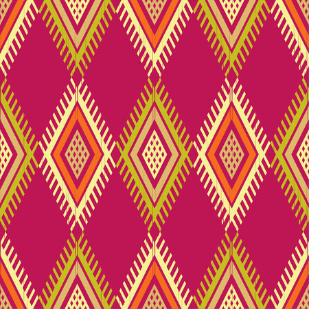 Ethnic boho seamless pattern. Traditional ornament. Geometric background. Tribal pattern. Folk motif. Textile rapport.のイラスト素材