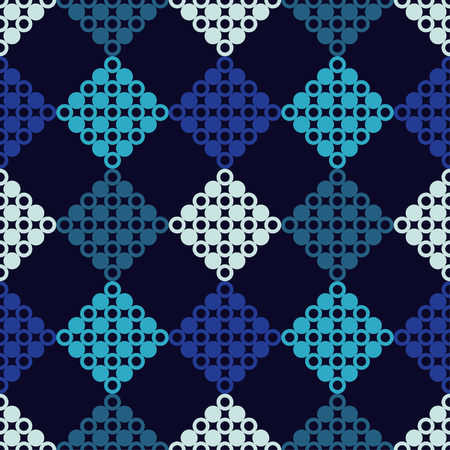 Polka dot seamless pattern. Geometric background. Dots, circles and buttons. Theextile rapport.のイラスト素材
