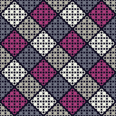 Polka dot seamless pattern. Geometric background. Dots, circles and buttons. Theextile rapport.のイラスト素材