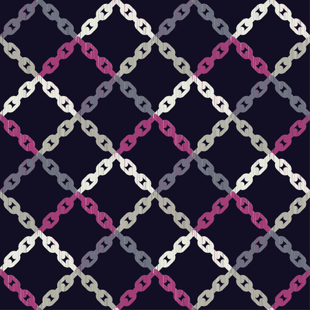 Seamless abstract geometric pattern. Mosaic texture. Chain texture. Brushwork. Hand hatching....