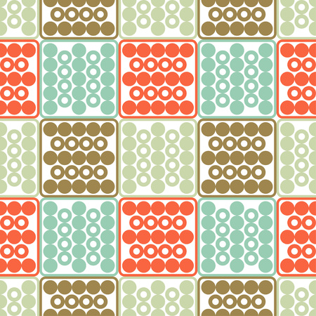 Polka dot seamless pattern. Geometric background. Dots, circles and buttons. Theextile rapport.のイラスト素材