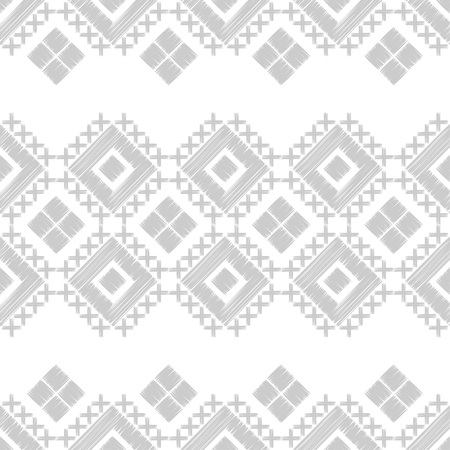 Ethnic boho seamless pattern. Embroidery. Traditional ornament. Geometric background. Tribal pattern. Folk motif. Textile rapport.のイラスト素材