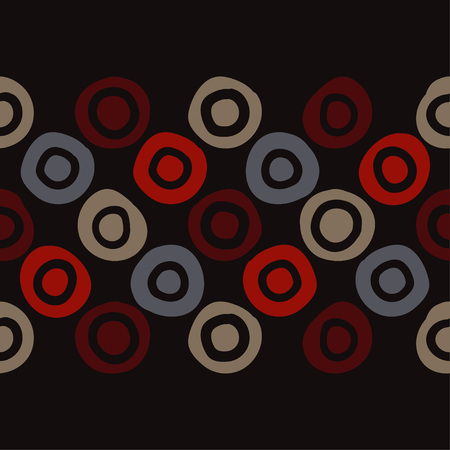 Polka dot seamless pattern. Geometric background. Brushwork. Dots, circles and buttons. Theextile rapport.のイラスト素材
