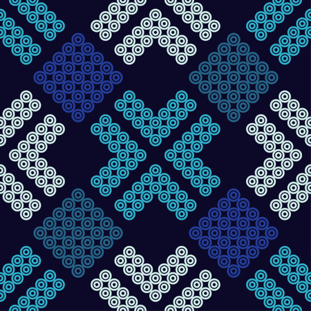 Polka dot seamless pattern. Geometric background. Dots, circles and buttons. Theextile rapport.のイラスト素材