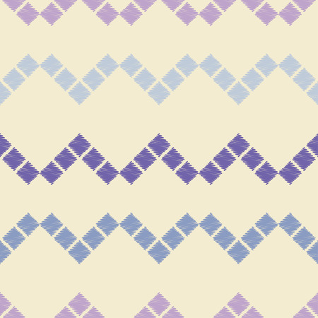 Seamless abstract geometric pattern. Mosaic texture. Brushwork. Hand hatching. Scribble texture. Textile rapport.のイラスト素材