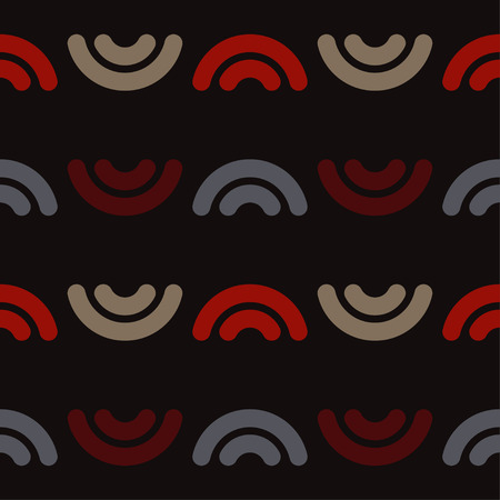 Seamless abstract geometric pattern. Mosaic texture. Semicircle. Wave. Textile rapport.のイラスト素材