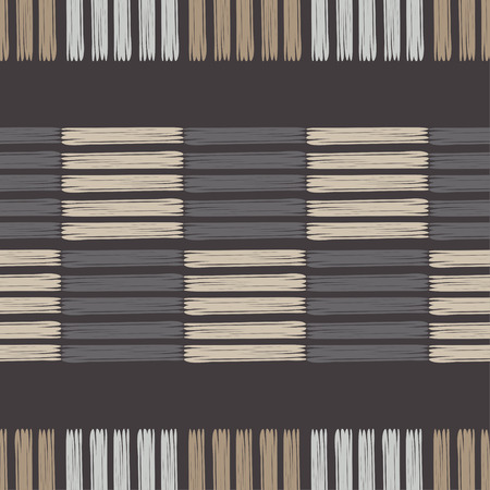 Seamless abstract geometric pattern. Mosaic texture. Brushwork. Hand hatching. Scribble texture. Textile rapport.のイラスト素材