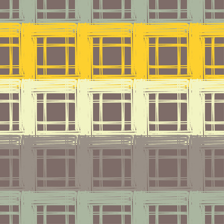 Seamless abstract geometric pattern. Texture patchwork. Mosaic texture. Brushwork. Hand hatching. Can be used for wallpaper, textile, wrapping, web page background.のイラスト素材