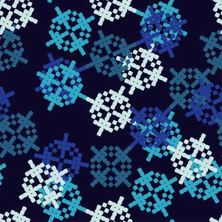 Seamless vector background with decorative snowflakes. Winter pattern. Can be used for wallpaper, textile, invitation card, wrapping, web page background.のイラスト素材