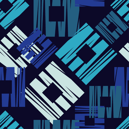 Seamless abstract geometric pattern. Vector pattern. Mosaic texture. Scribble texture. Can be used for wallpaper, textile, wrapping, web page background.のイラスト素材